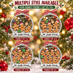 Personalized Family Christmas Ornament – Gingerbread Snow Globe