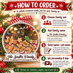 Personalized Family Christmas Ornament – Gingerbread Snow Globe