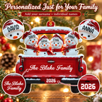 Personalized Snowman Family Christmas Ornament 2026