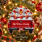Personalized Snowman Family Christmas Ornament 2026