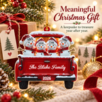 Personalized Snowman Family Christmas Ornament 2026