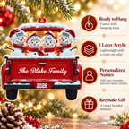 Personalized Snowman Family Christmas Ornament 2026