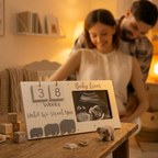 Sonogram Photo Frame with Baby Countdown Weeks