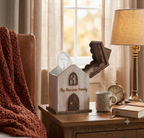 Farmhouse Wooden Square Tissue Box Cover
