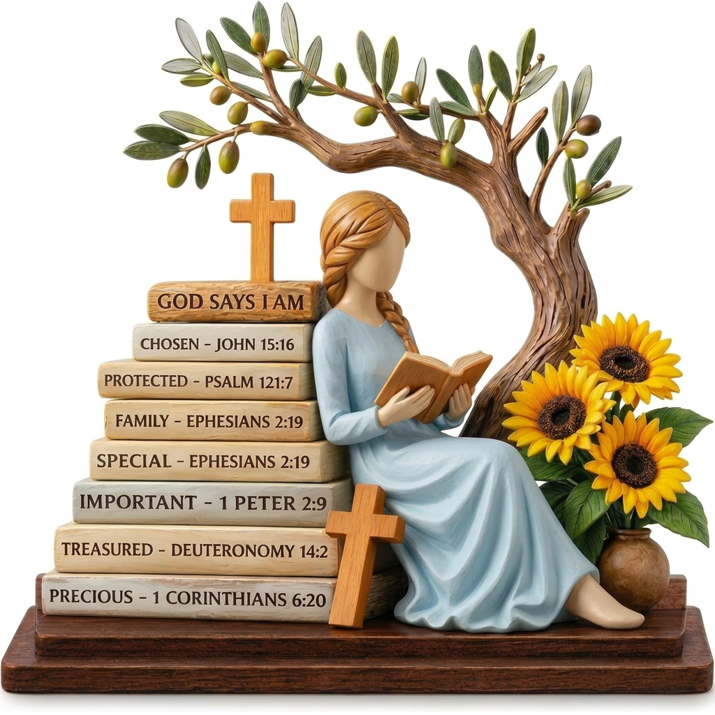 Christian Gifts for Women: God Says I Am Bible Verse Decorative Sign