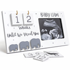 Sonogram Photo Frame with Baby Countdown Weeks