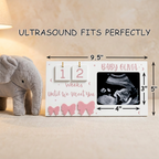 Sonogram Photo Frame with Baby Countdown Weeks