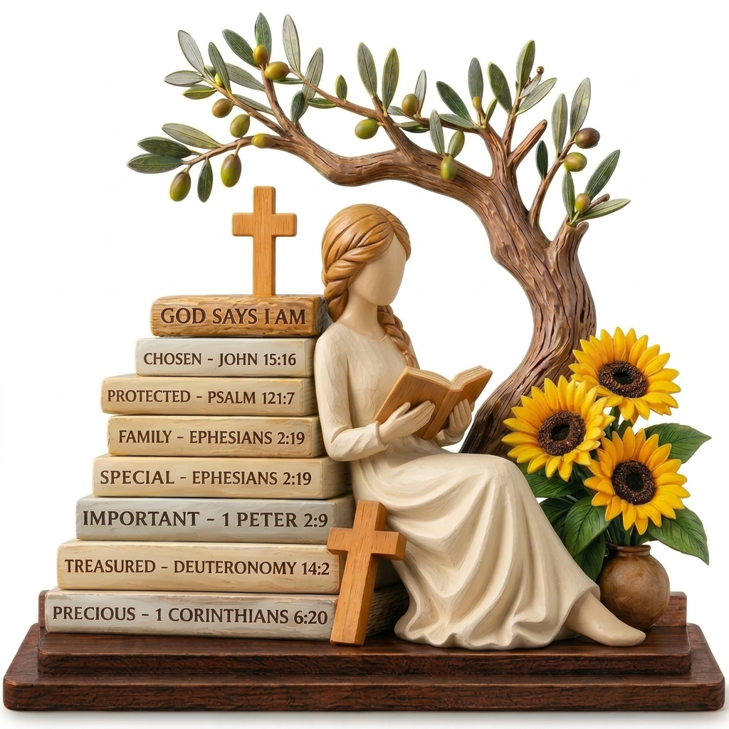 Christian Gifts for Women: God Says I Am Bible Verse Decorative Sign