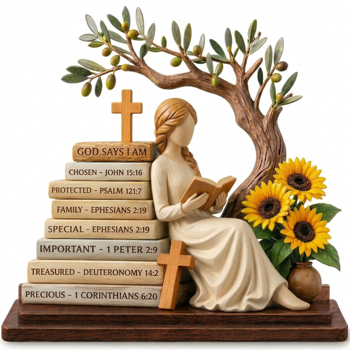Christian Gifts for Women: God Says I Am Bible Verse Decorative Sign