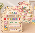 Personalized First Day of School Sign – Reusable Wooden School Milestone Board