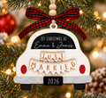 Personalized First Christmas Married Ornament – Just Married Car Keepsake