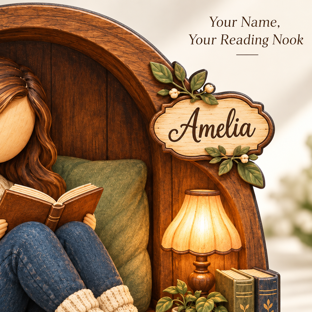 Close-up of personalized Amelia name