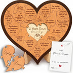 Personalized Wooden Heart Puzzle Plaque - Custom Anniversary Gift for Couples