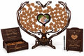 Wedding Guest Book - Heart Guest Book Alternative with Wooden Drop Box