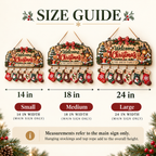 Personalized Christmas Family Stocking Sign – 3D Layered Wood Decor