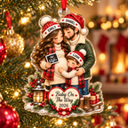 Radatrix Baby On The Way Christmas Ornament tree