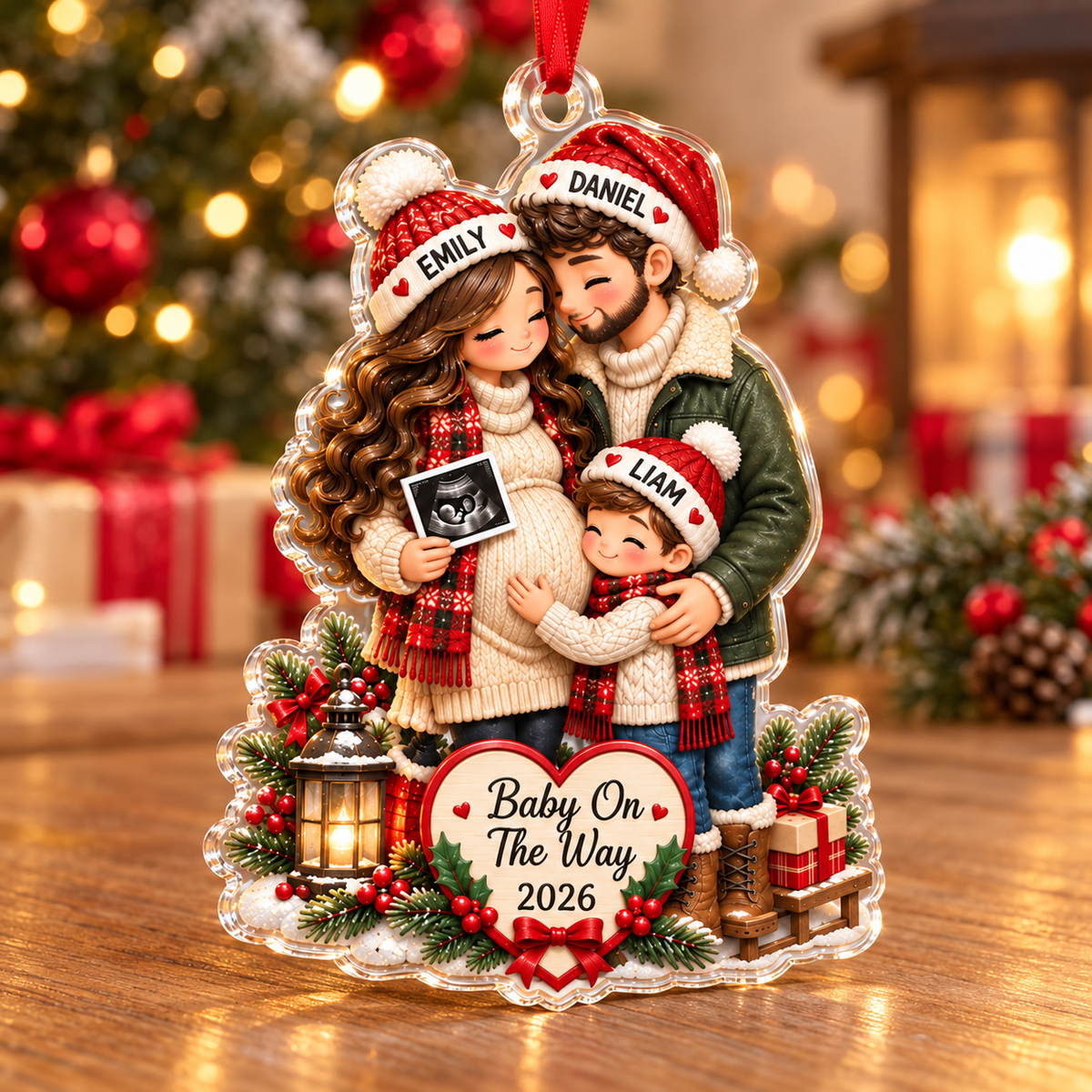 Radatrix Baby On The Way Christmas Ornament names