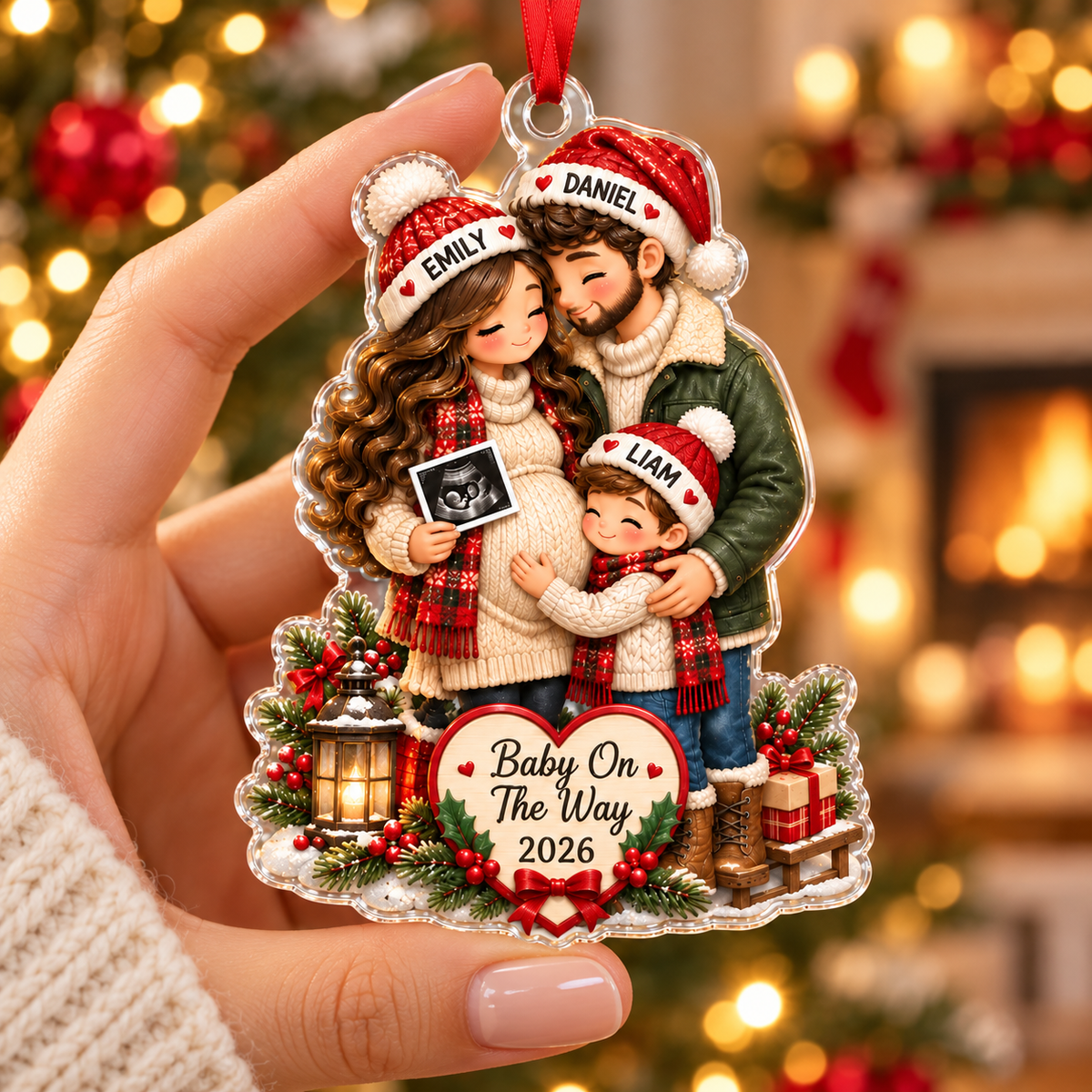 Radatrix Baby On The Way Christmas Ornament home