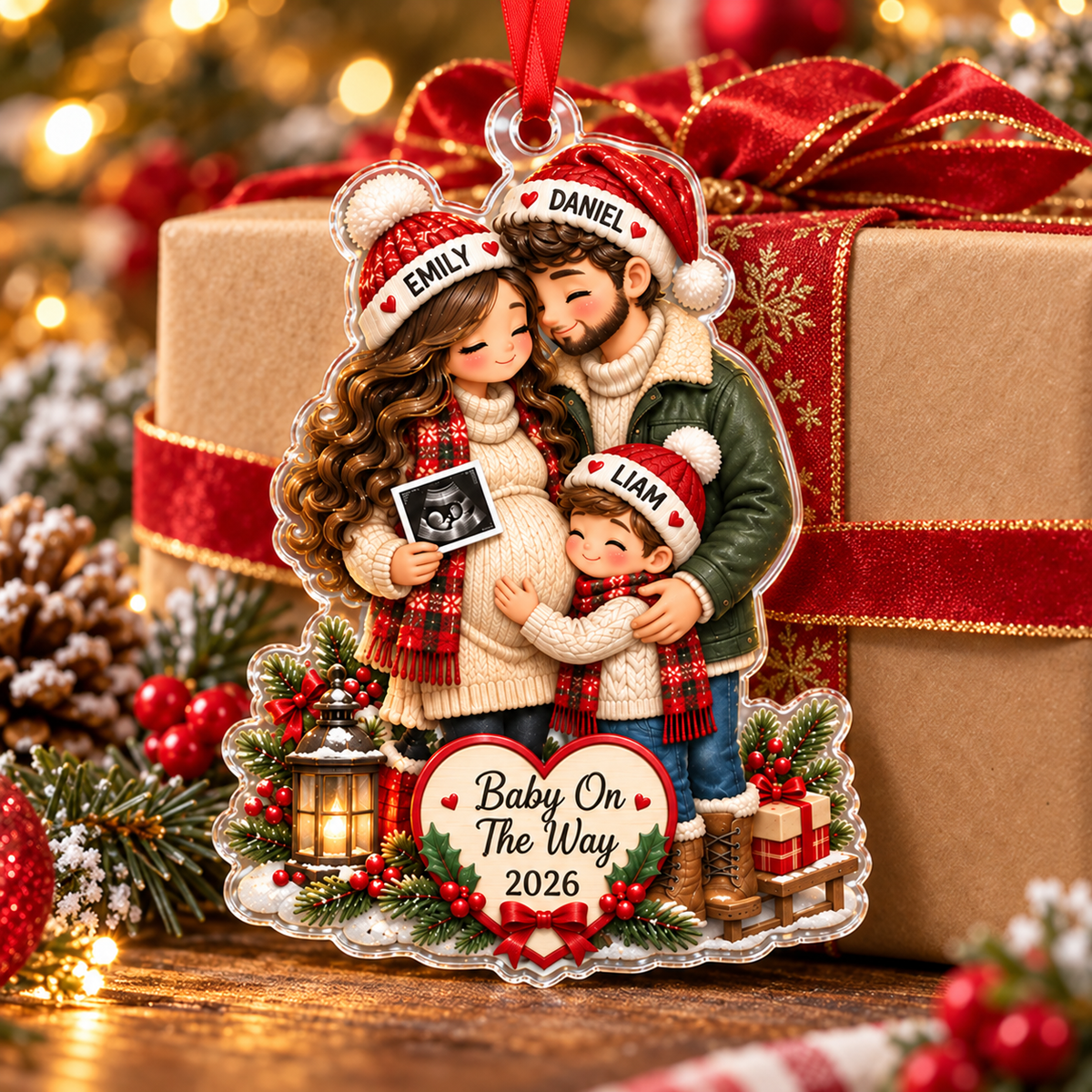 Radatrix Baby On The Way Christmas Ornament gift