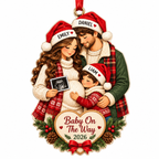 Radatrix Baby On The Way Christmas Ornament artwork