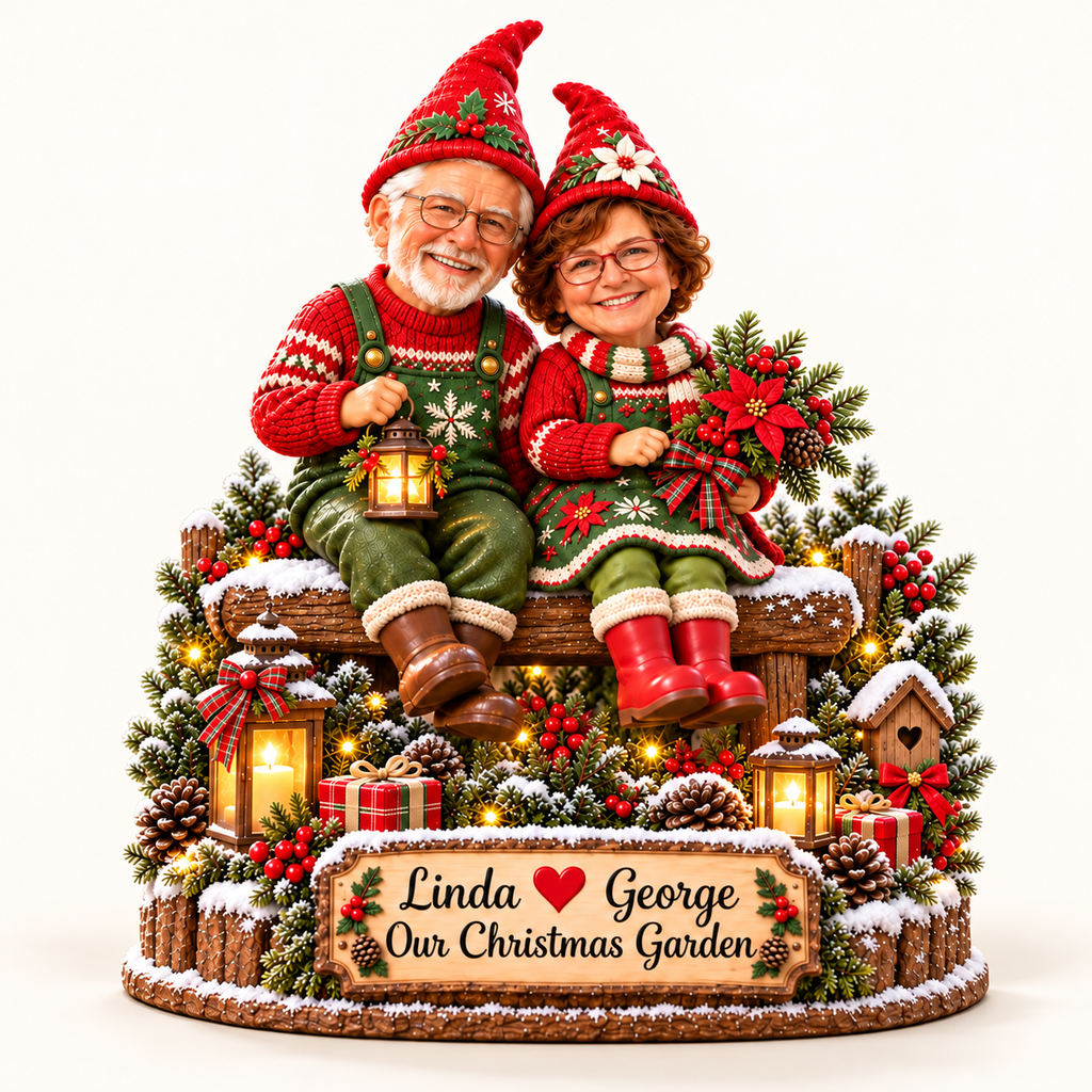 Personalized Christmas Garden Gnome Couple 01 hero