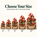 Personalized Christmas Garden Gnome Couple 05 size