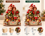 Wooden versus Acrylic Christmas Garden Gnome, silhouette edges and material comparison
