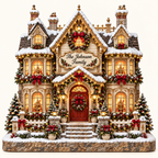 Classic Christmas Manor personalized Christmas family house