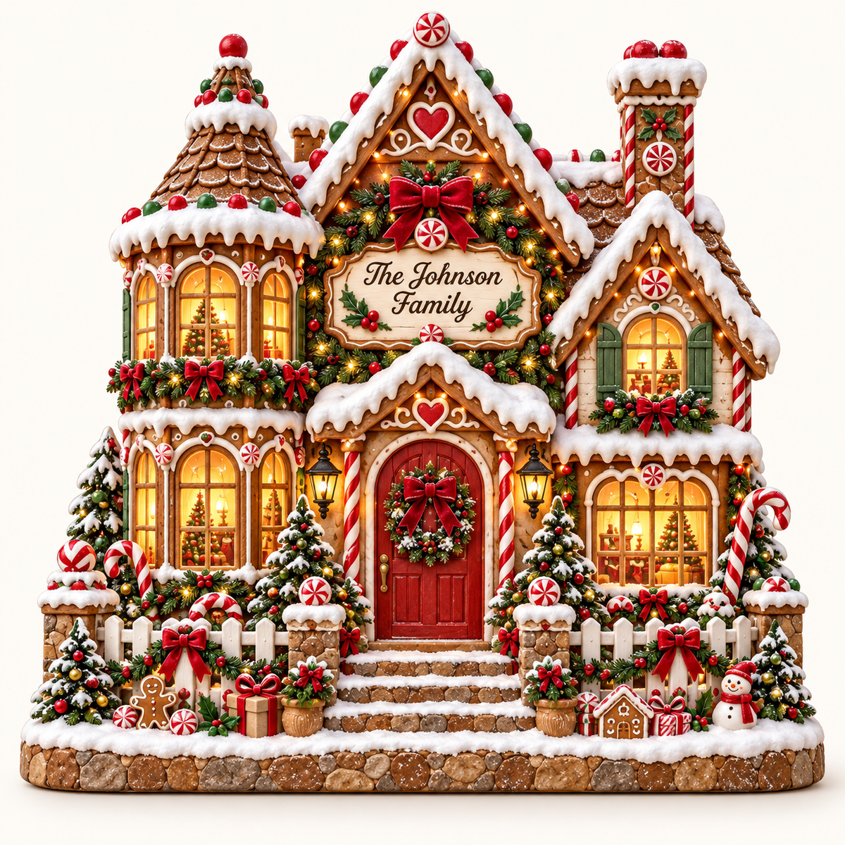 Gingerbread Holiday House personalized Christmas family house