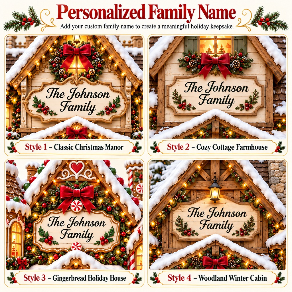 Christmas Village House family name