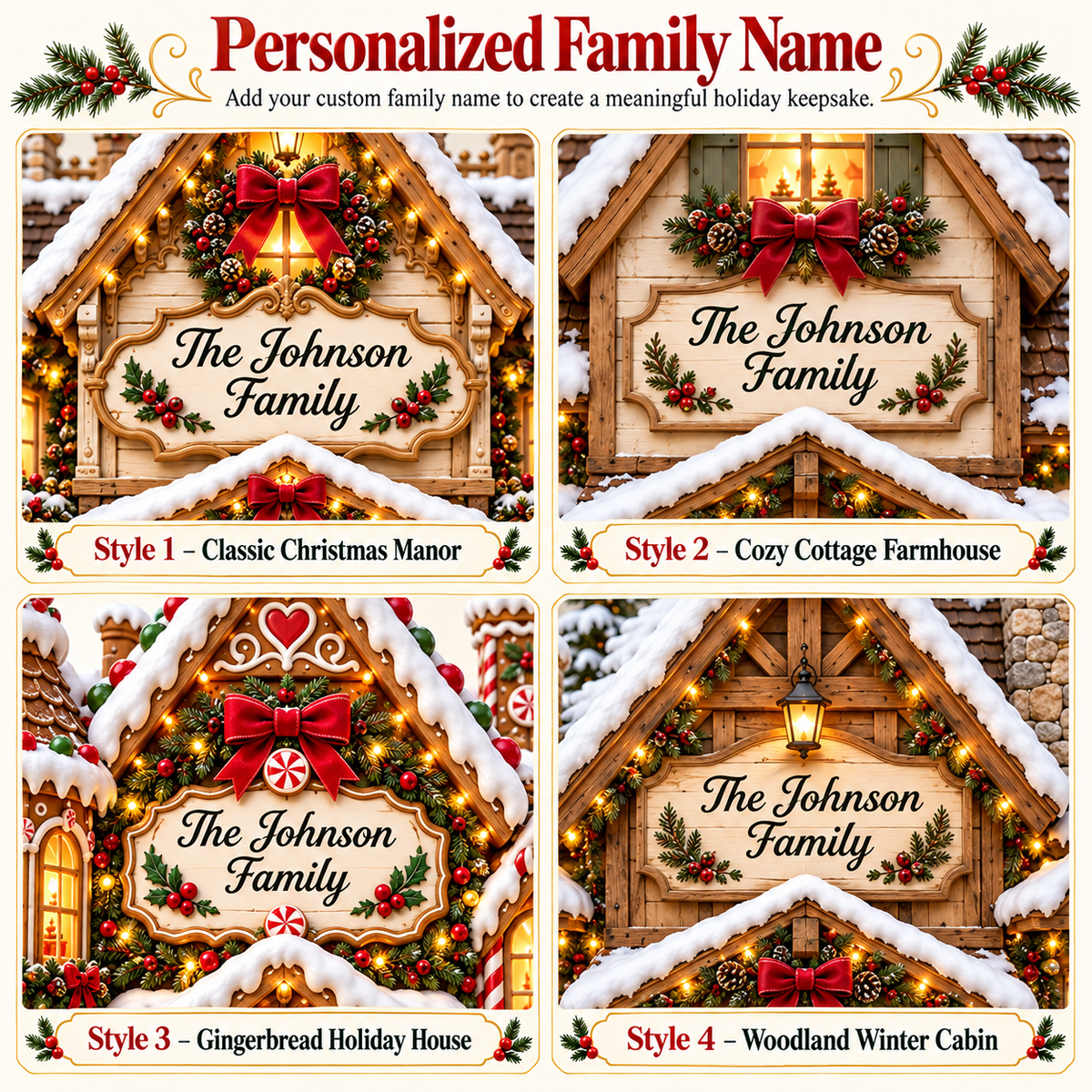 Christmas Village House family name