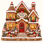 Christmas Village House gingerbread front