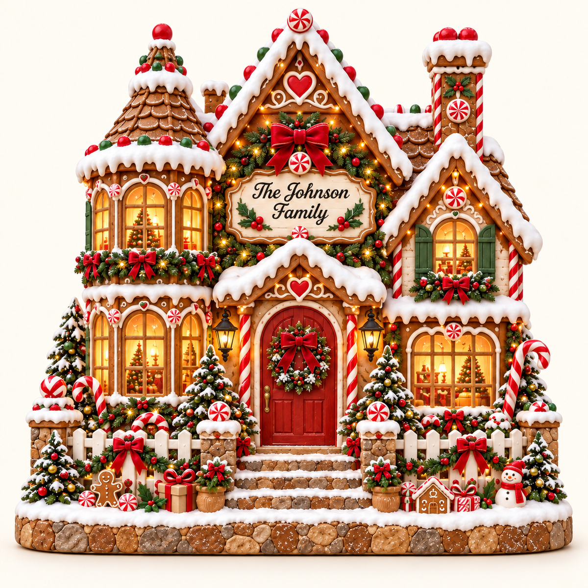 Christmas Village House gingerbread front
