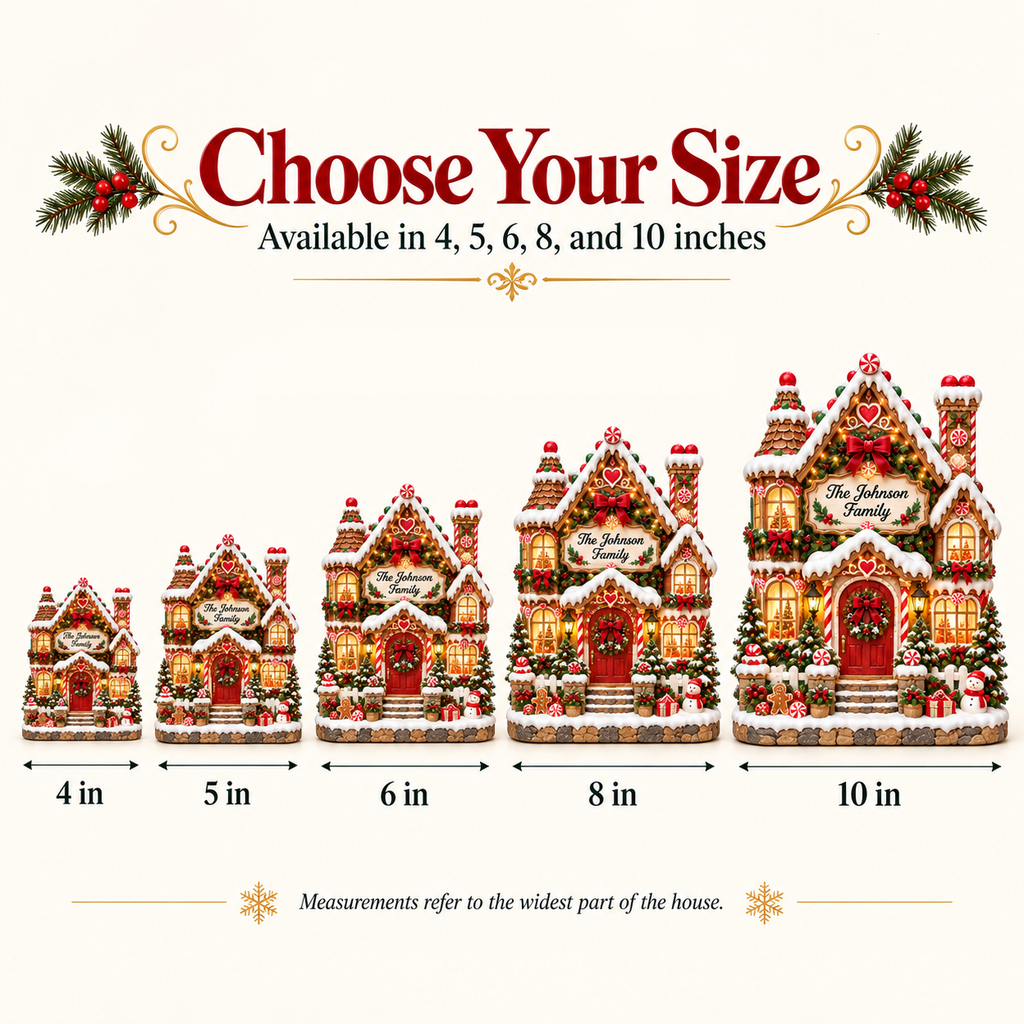 Christmas Village House size guide