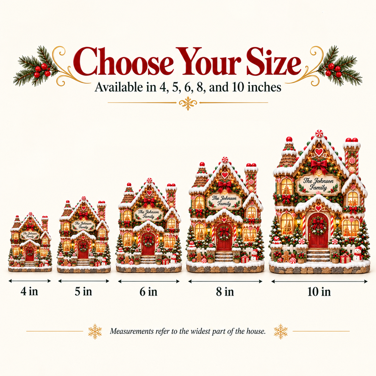 Christmas Village House size guide