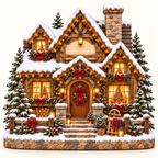 Christmas Village House woodland front