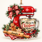 Radatrix personalized stand mixer Christmas ornament front