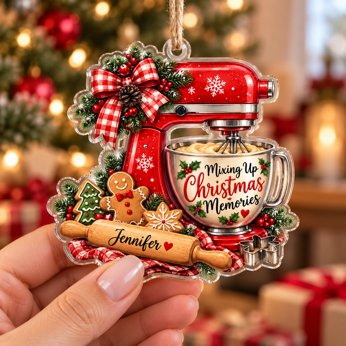 Radatrix personalized stand mixer Christmas ornament kitchen