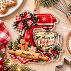 Radatrix personalized stand mixer Christmas ornament hand