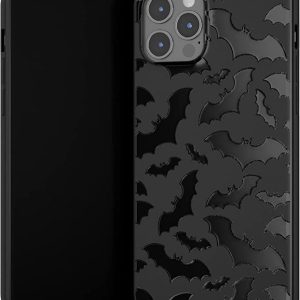 Mertak Black Matte Case Compatible with iPhone 12 Pro Max Mini 11 SE 2020 Xr Xs X 8 Plus 7 6s Design Halloween