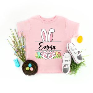 Custom Easter Bunny Shirt Personalized Easter Name Tee