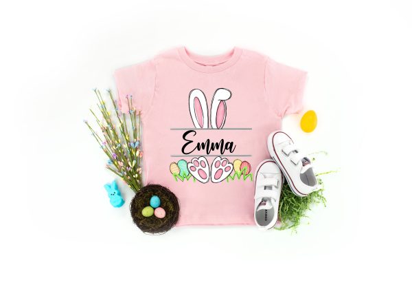 Custom Easter Bunny Shirt Personalized Name Tee