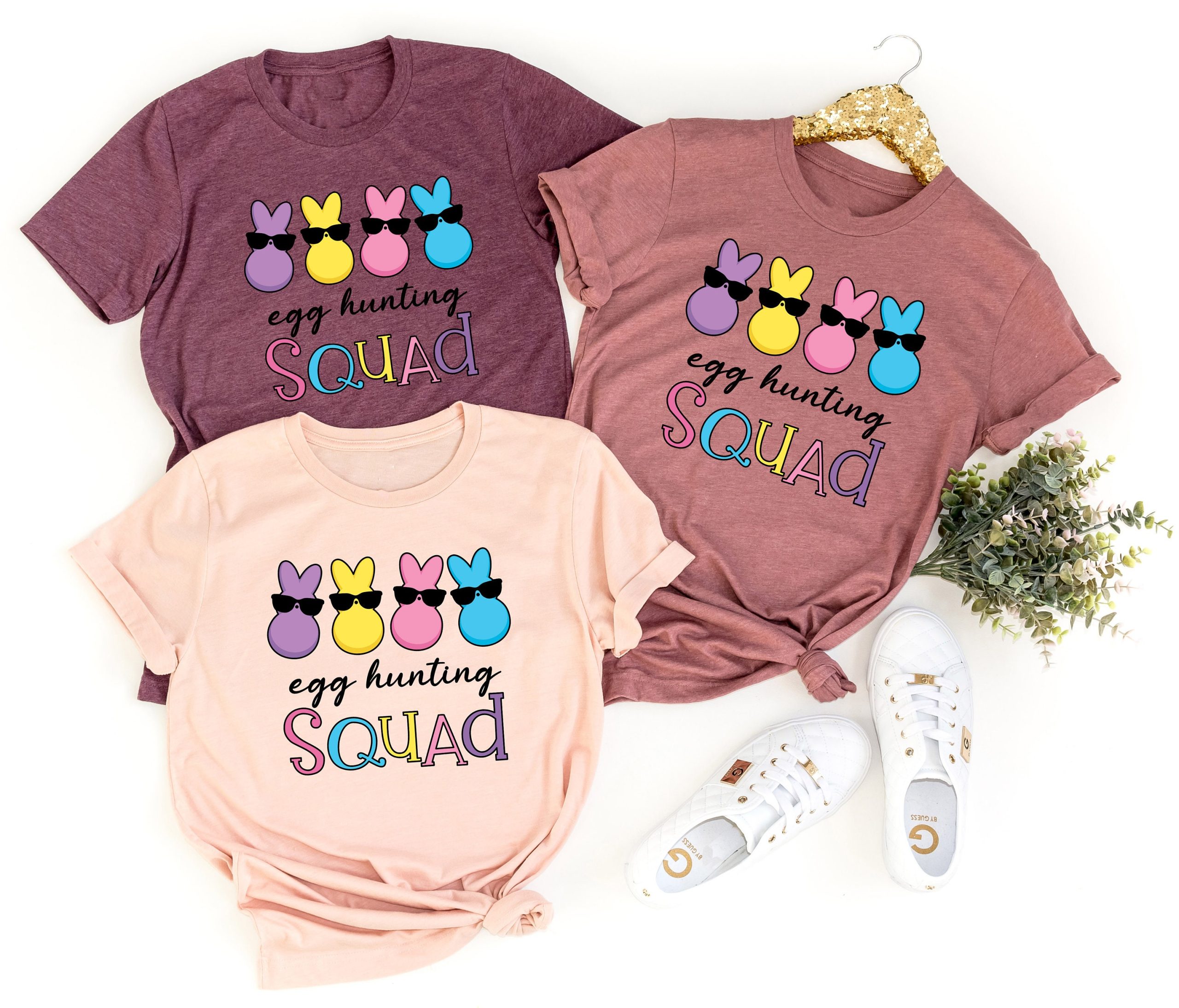 Egg Hunting Squad Easter Party Shirts 2022 For Kids Adults