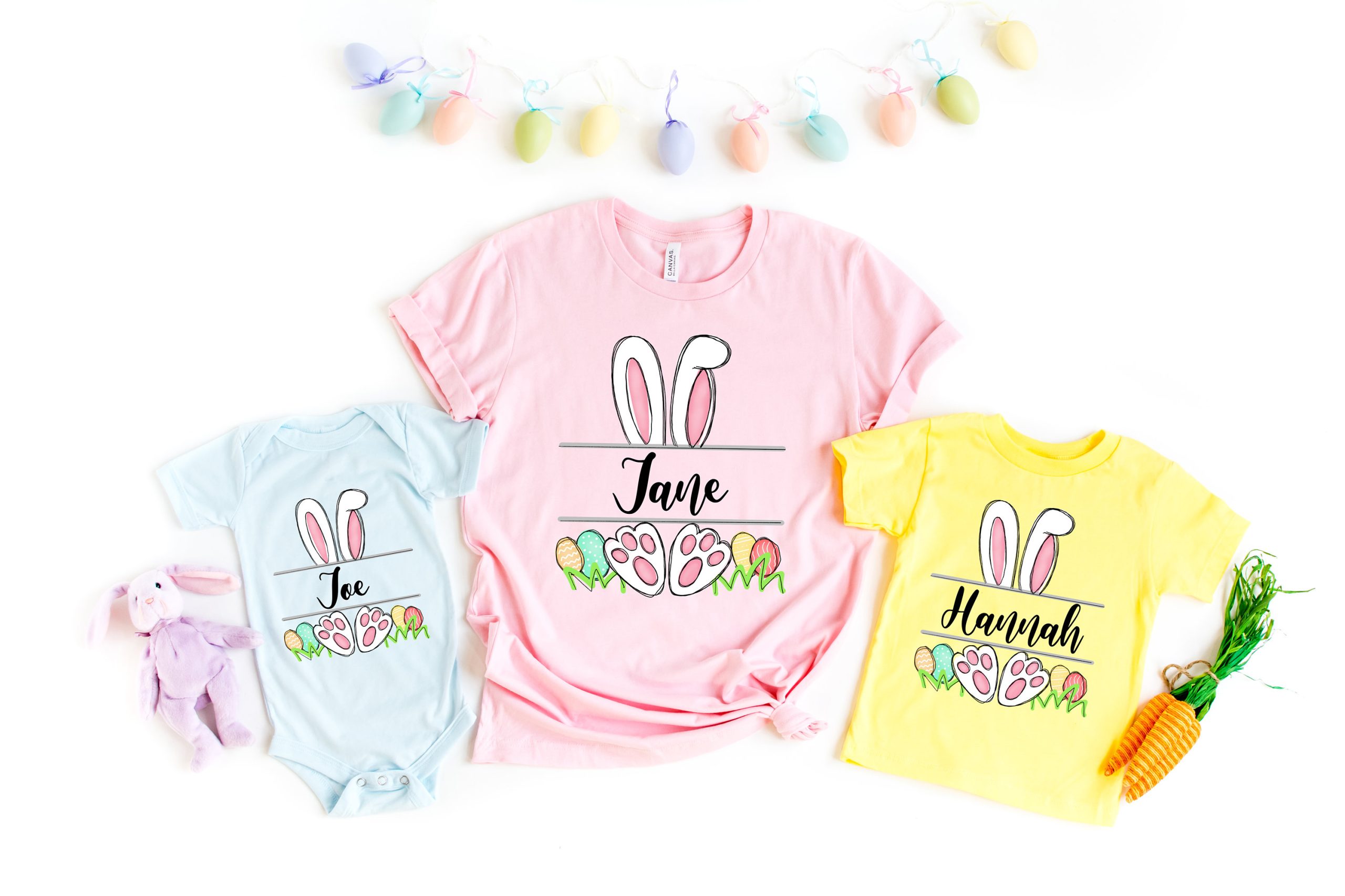 Custom Easter Bunny Shirt Personalized Name Tee