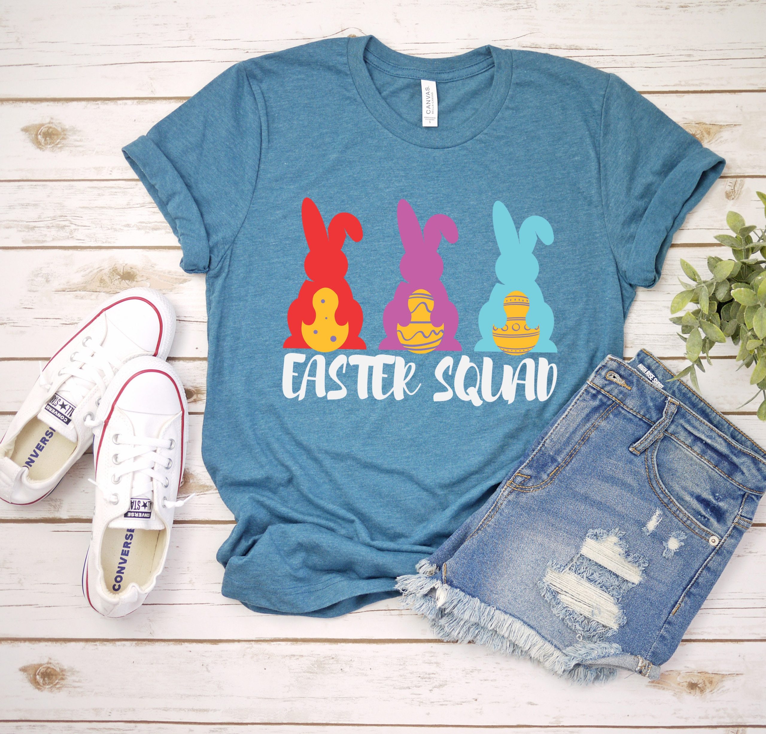Cute Easter Squad Bunny Shirt Matching Family Outfit Gifts