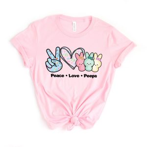 Peeps Peace Love Easter Shirt Cute Gift
