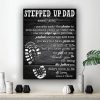 Personalized To My Bonus Dad Canvas Thank You For Becoming The Didn’t Have Be Print