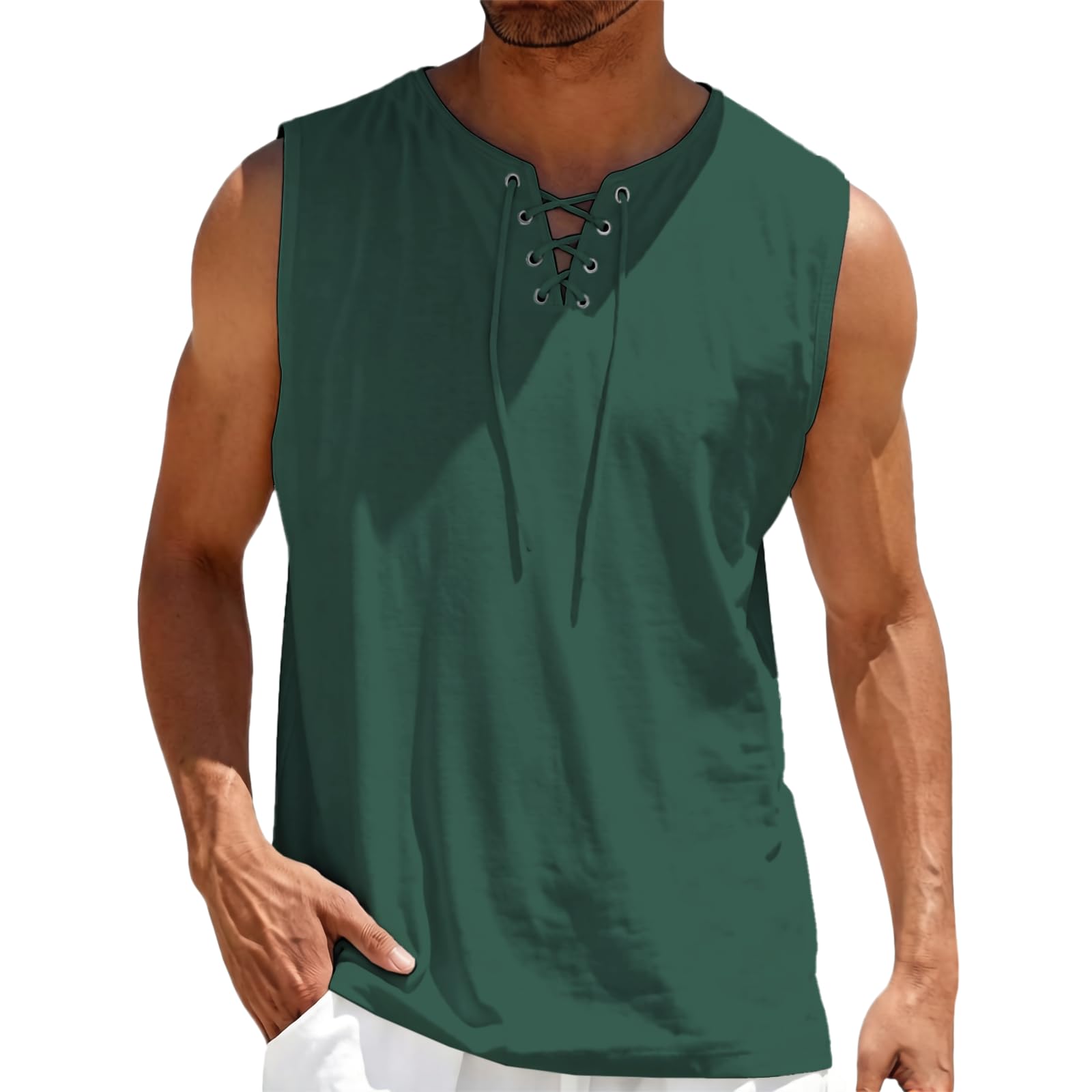 Hawaiian Drawstring Muscle Top — Athletic Leisure Hawaiian Drawstring Muscle Top — Athletic Leisure