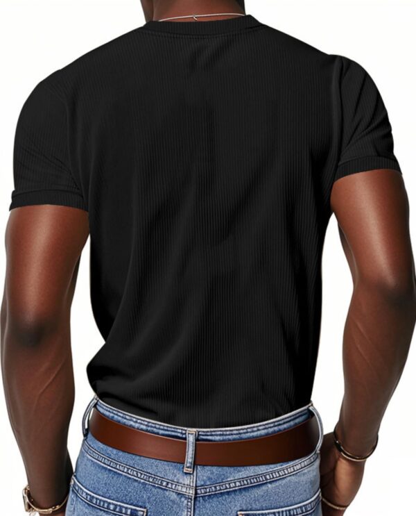 Corduroy V-Neck Fitted Tee — Texture Forward