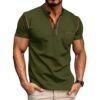Color Block Vintage Henley — Retro Refined